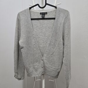 Club Monaco Light Gray Button-Up Cardigan